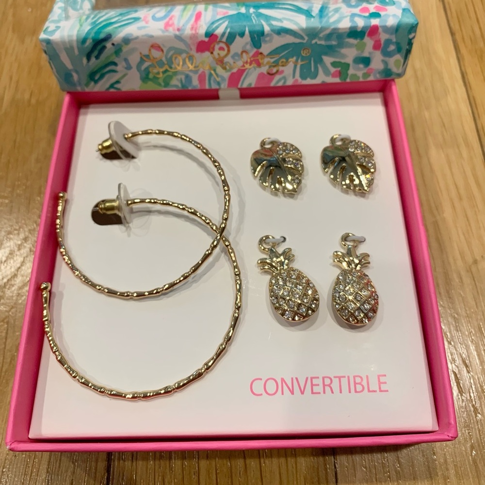 Lilly Pulitzer Convertible Hoop Earring Set